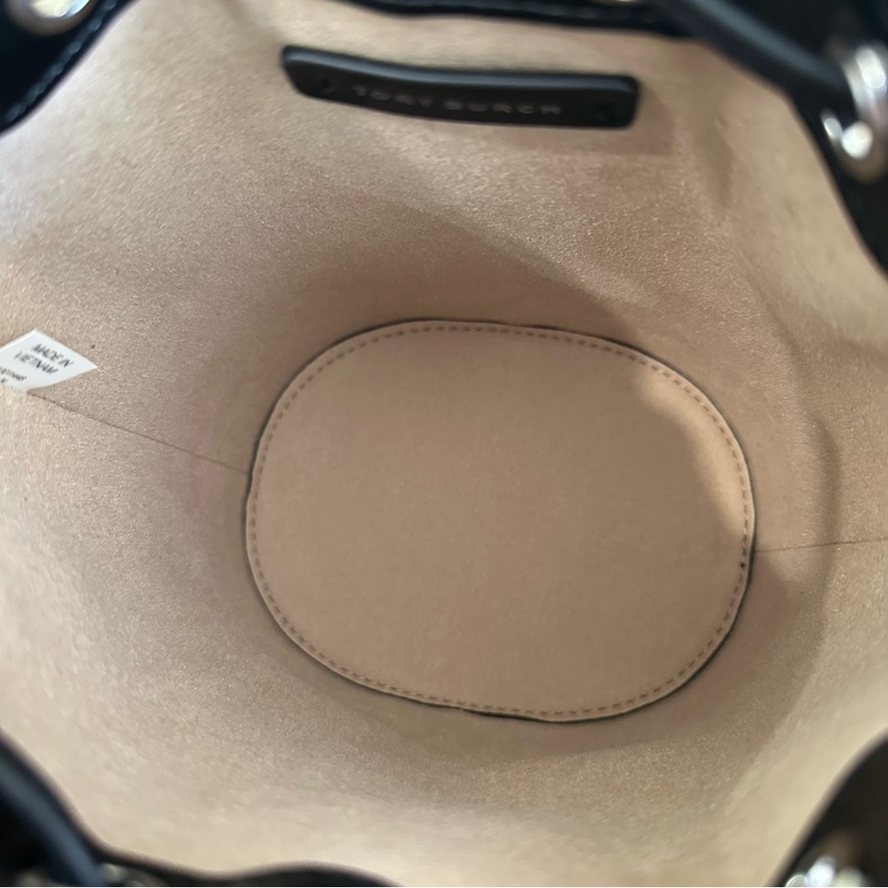 Tory Burch Mini T Monogram Hotfix Bucket Bag - Picture 11 of 13